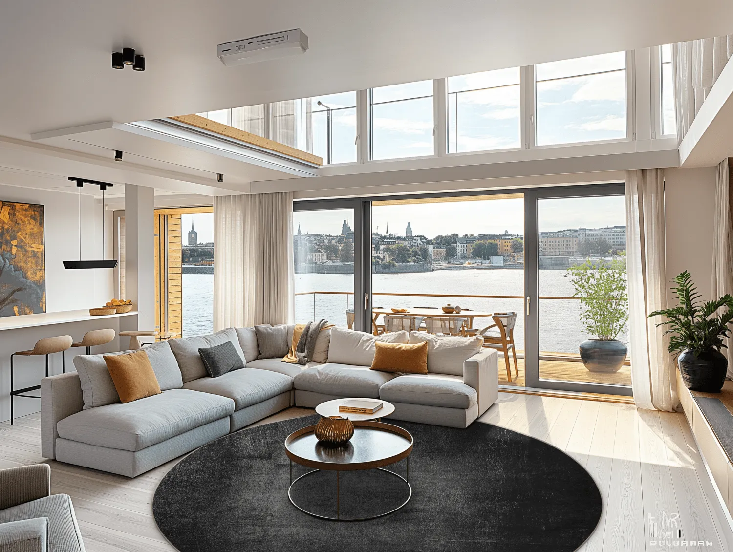 Tapete redondo - Serifos (cinza escuro)