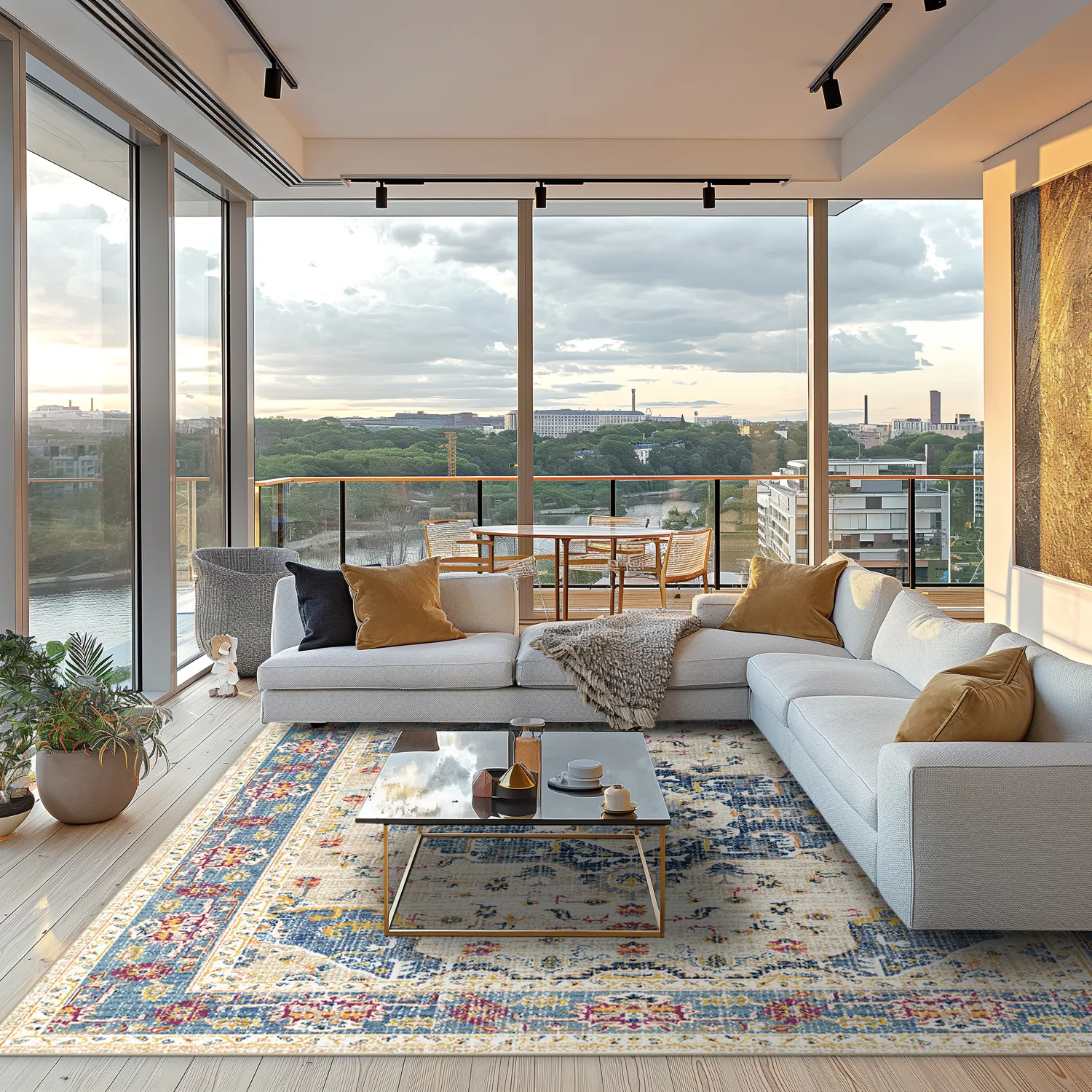 Tapete Wilton - Siliana (azul)