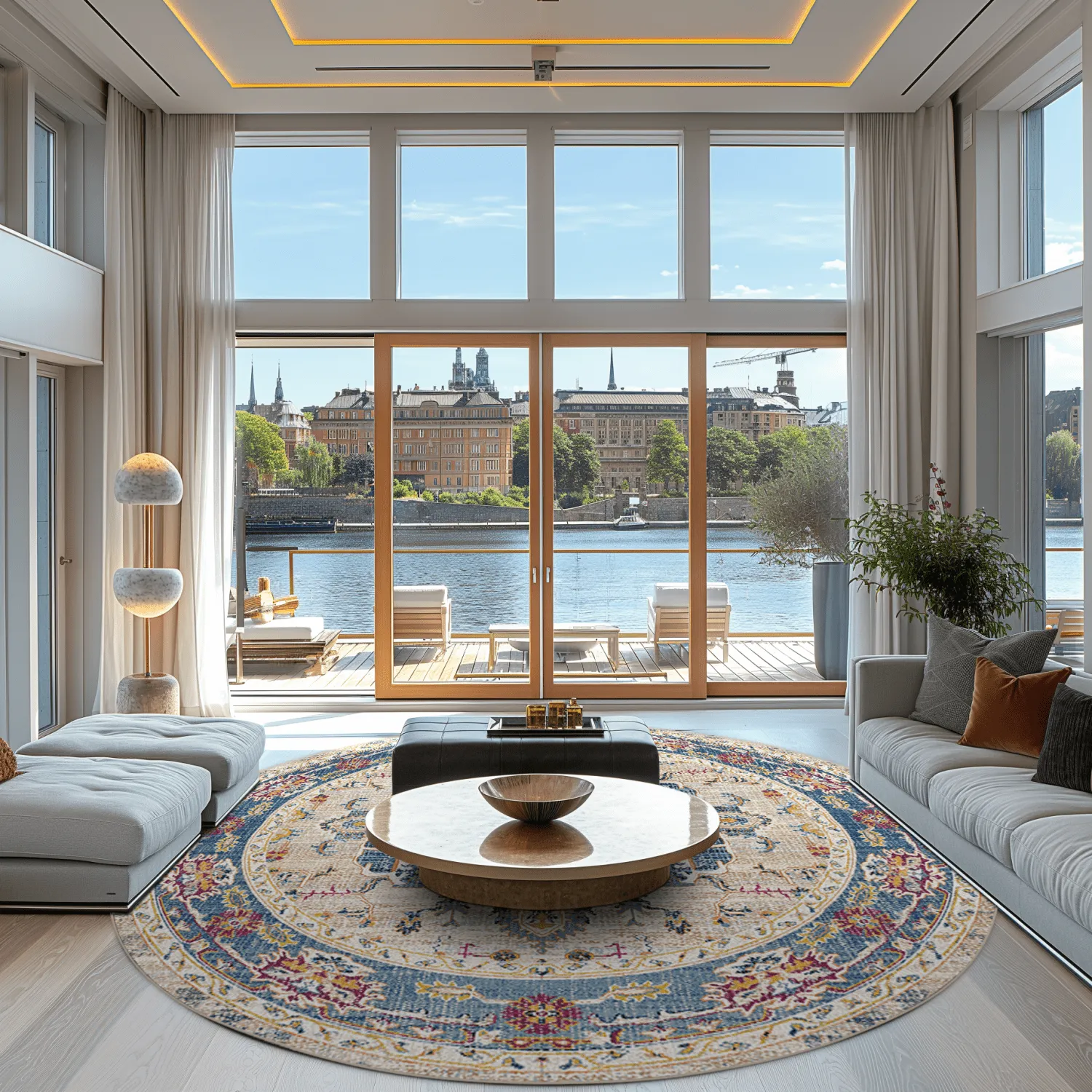 Tapete redondo - Siliana (azul)