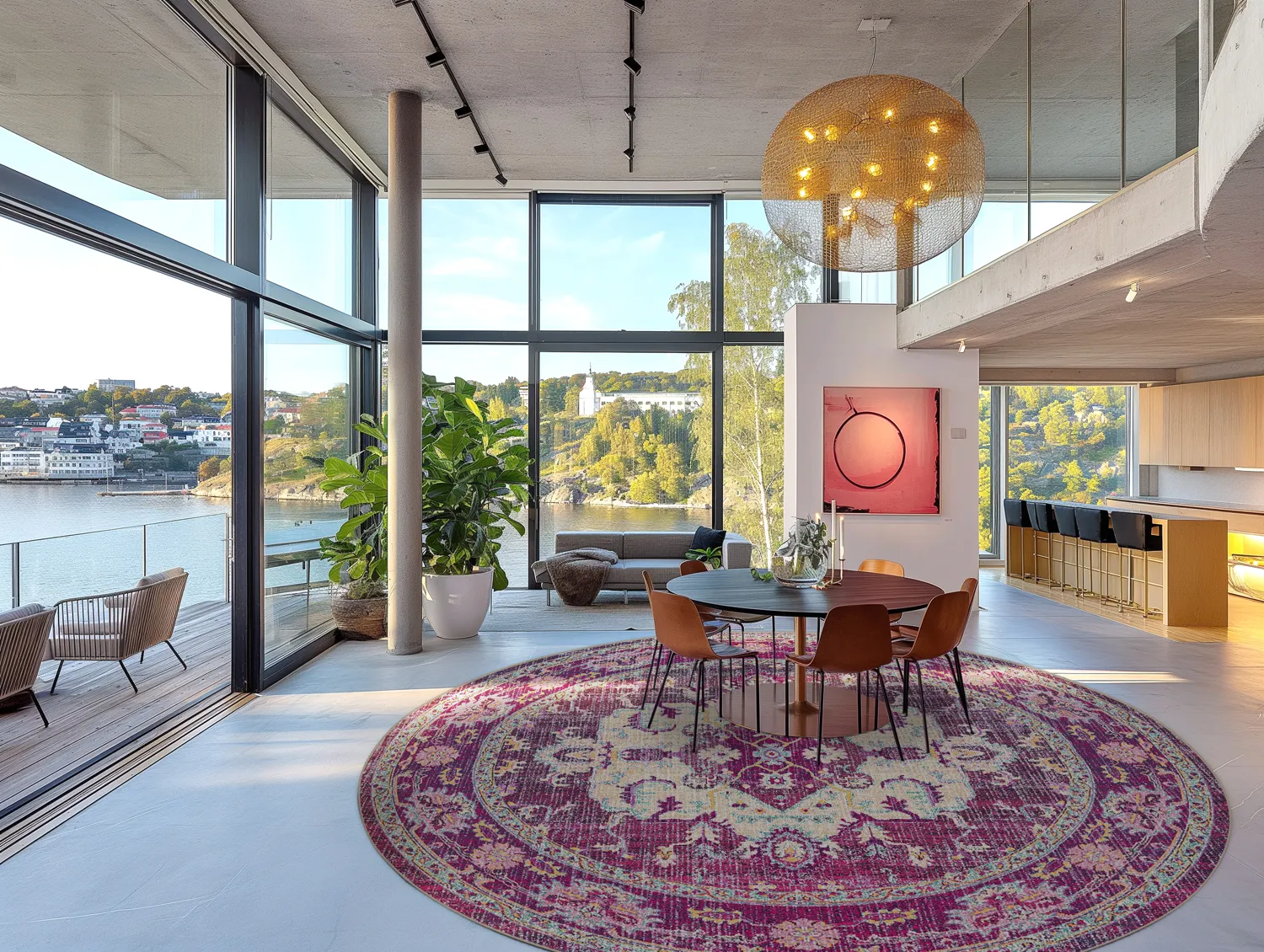 Tapete redondo - Siliana (rosa)