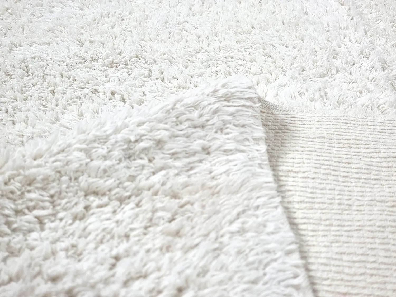 Tapete redondo - Sion Natural Cotton Shaggy (offwhite)