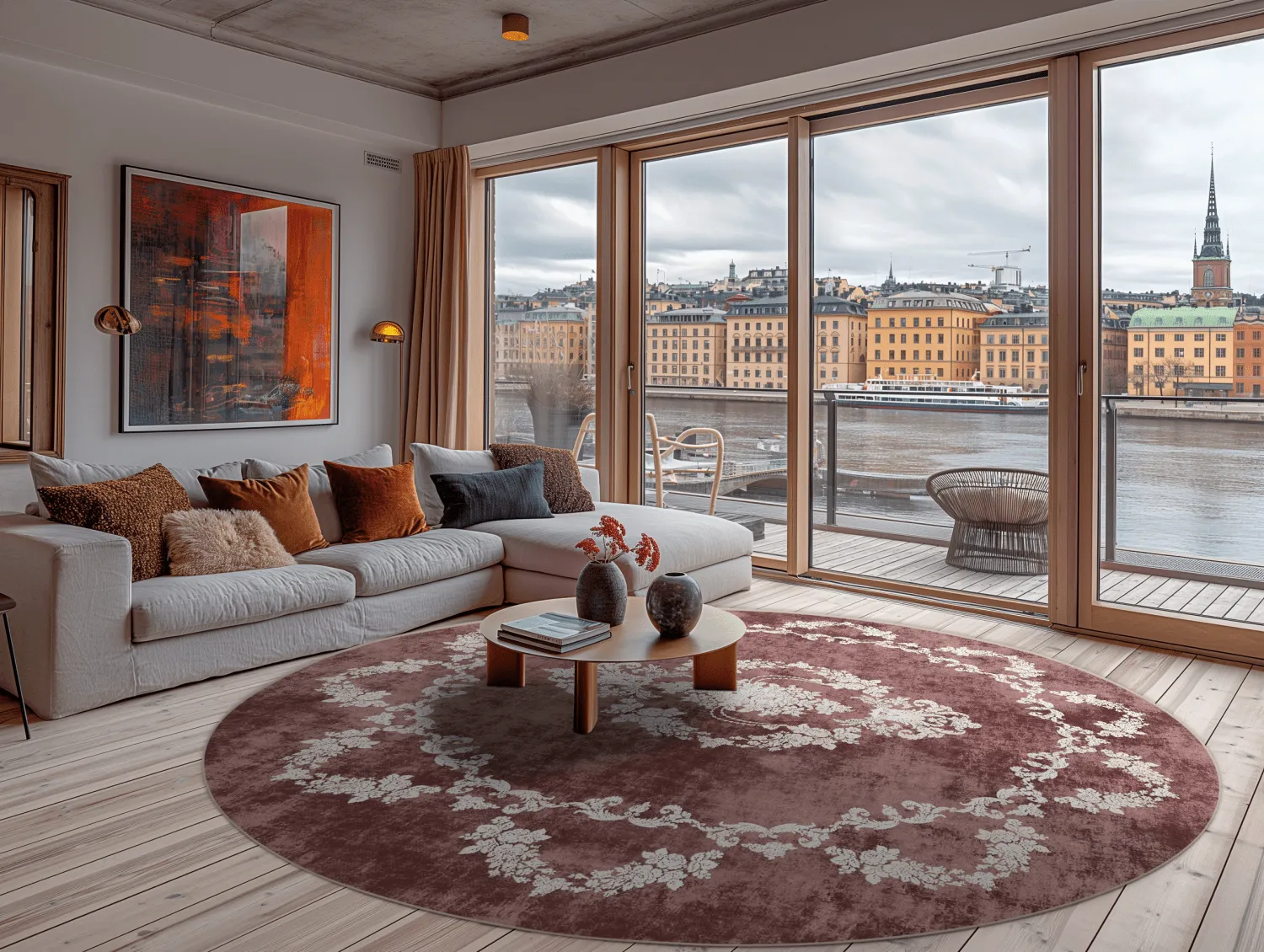 Tapete redondo - Taknis (vermelho)