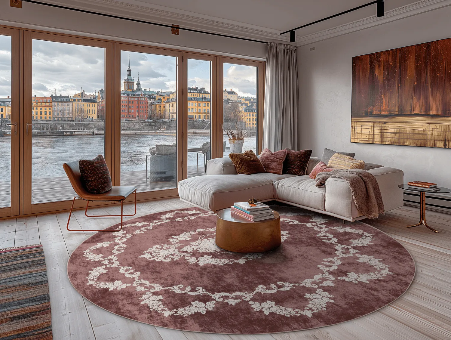 Tapete redondo - Taknis (vermelho)