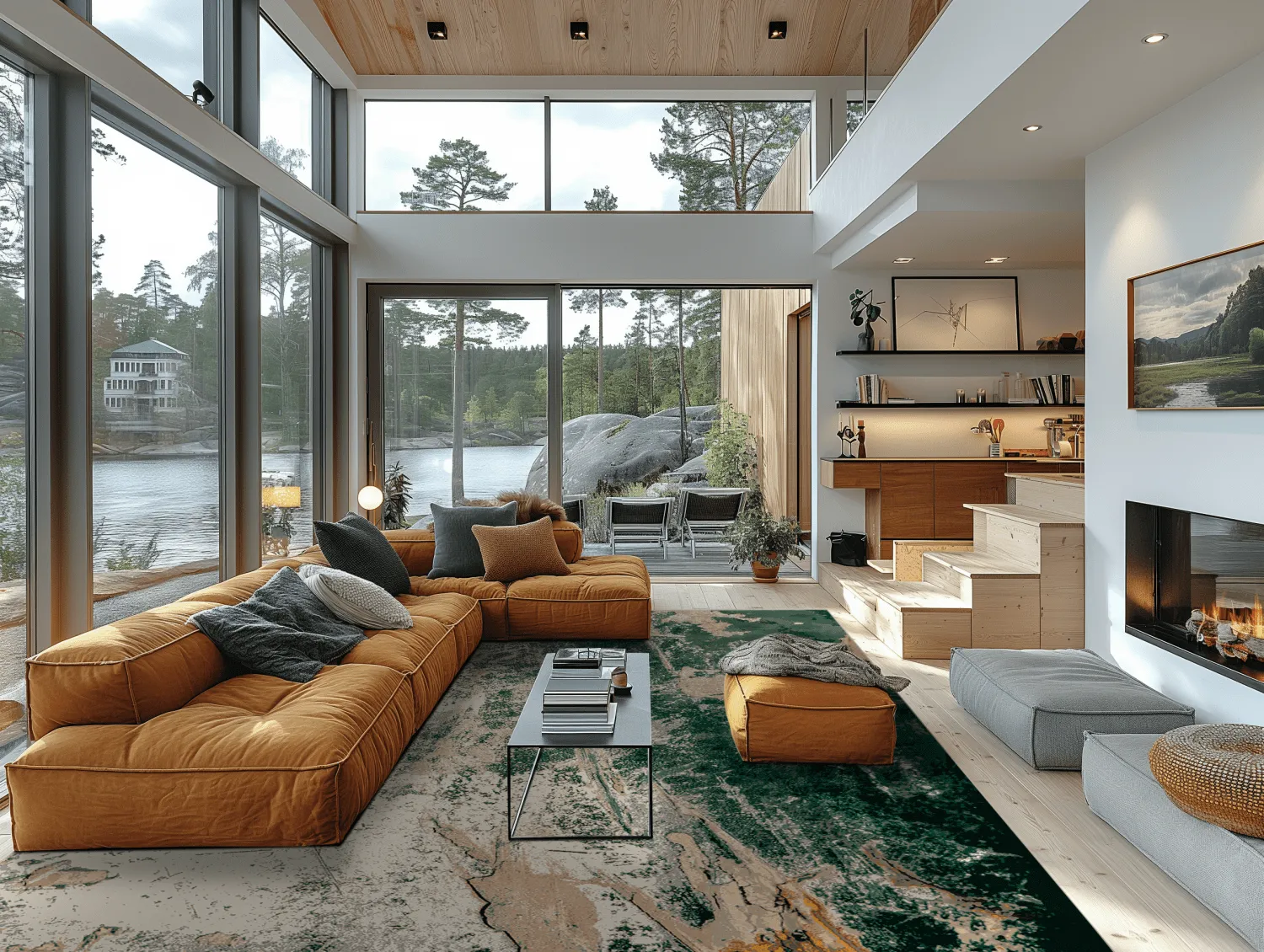 Tapete Wilton - Tamalous (bege/verde)