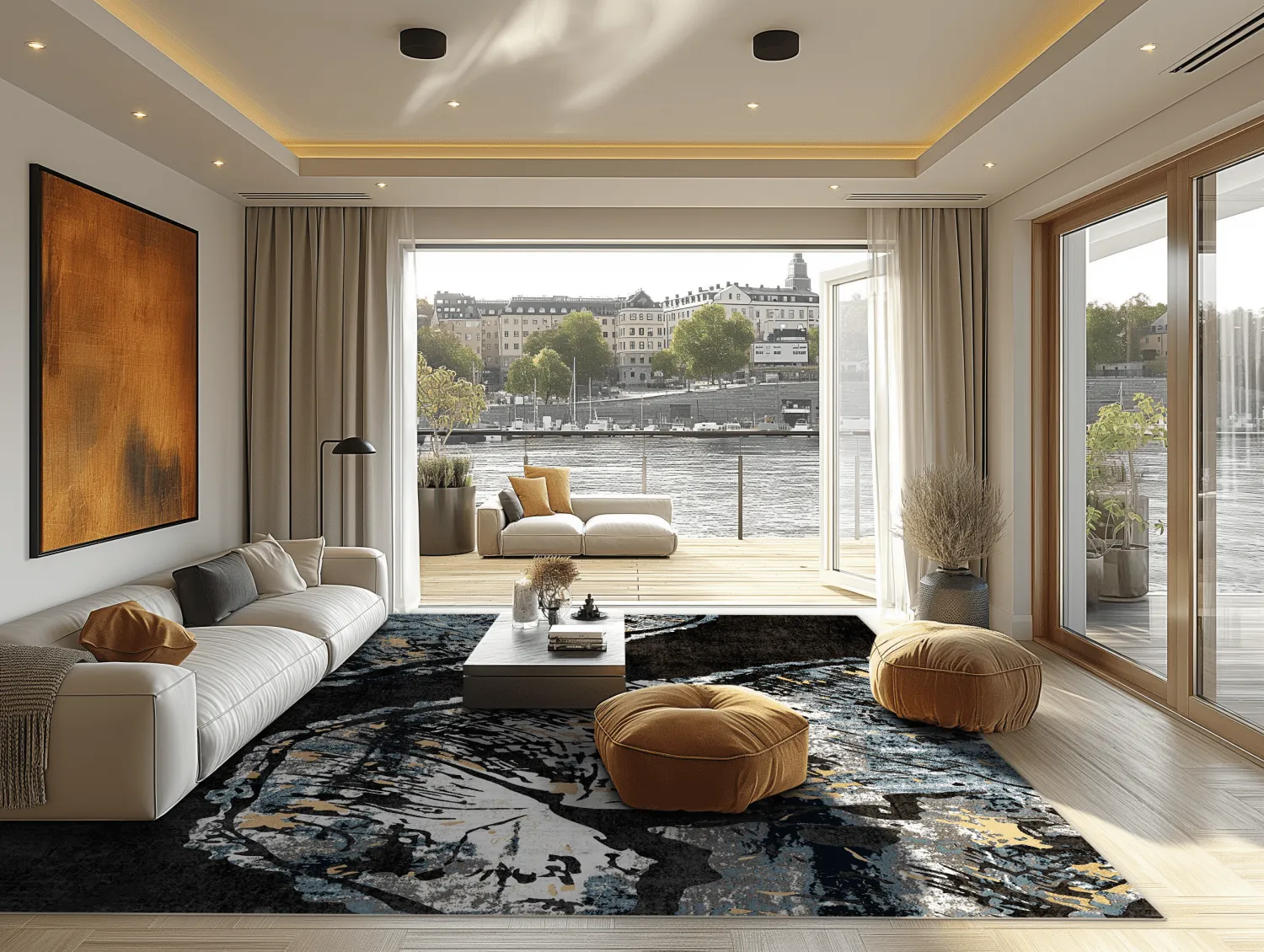 Tapete Wilton - Tamsim (preto/multi)