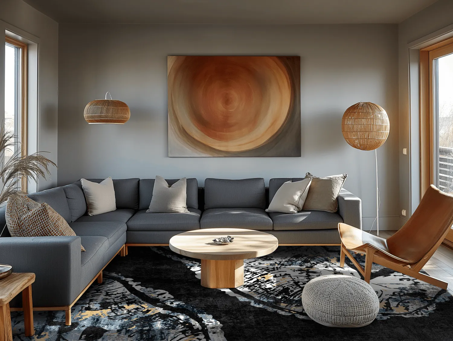 Tapete Wilton - Tamsim (preto/multi)