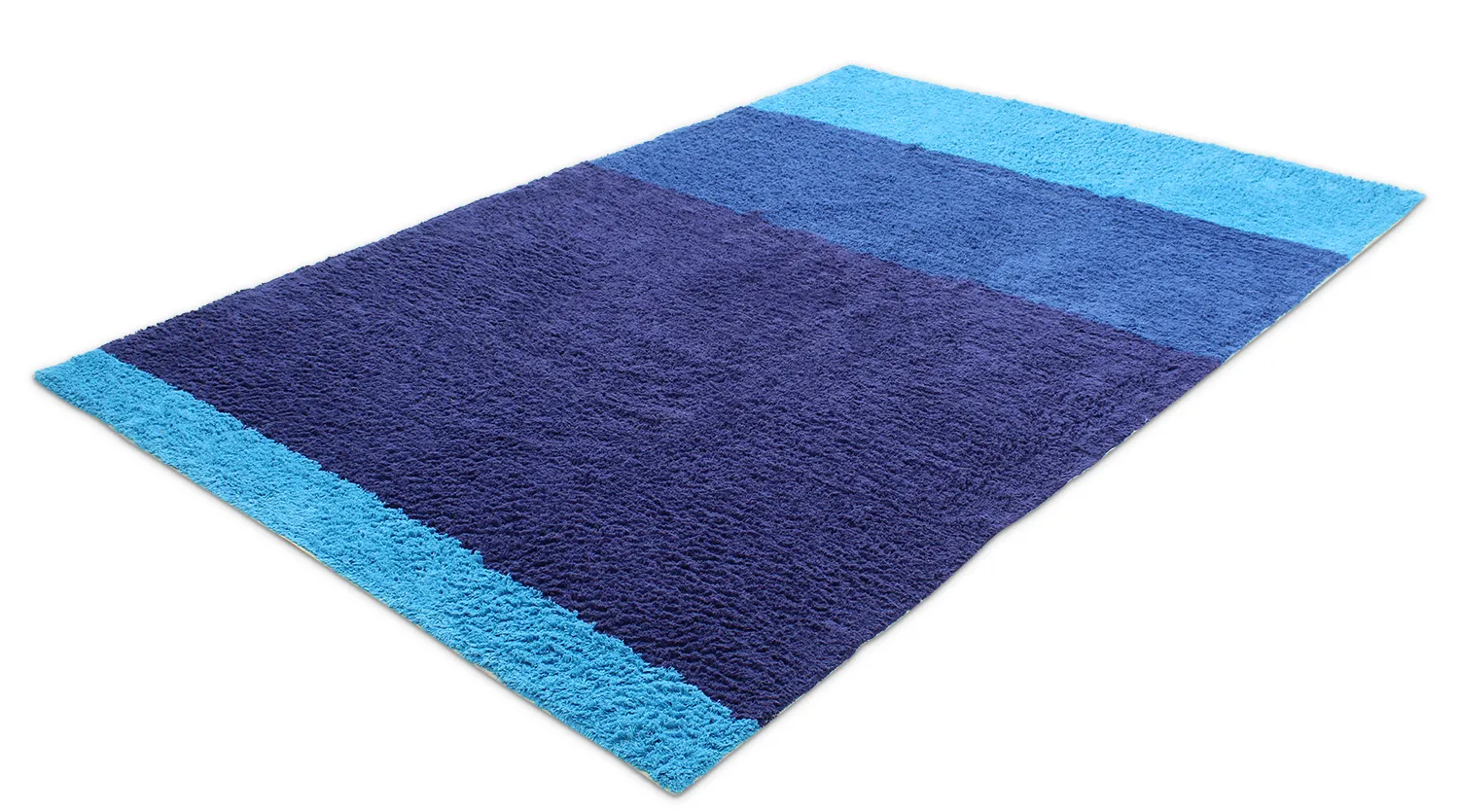 Tapetes felpudos - Taro Natural Cotton Shaggy (azul)