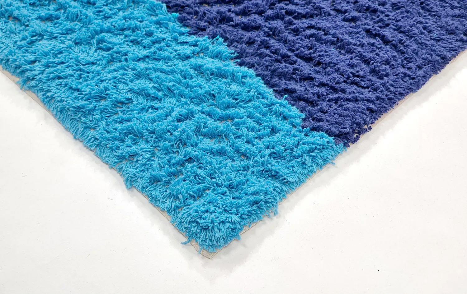 Tapetes felpudos - Taro Natural Cotton Shaggy (azul)
