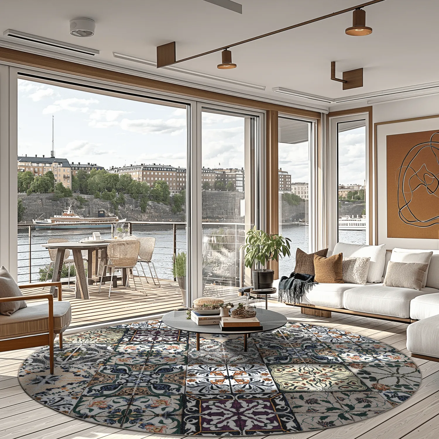 Tapete redondo - Tierra (multicolorido)