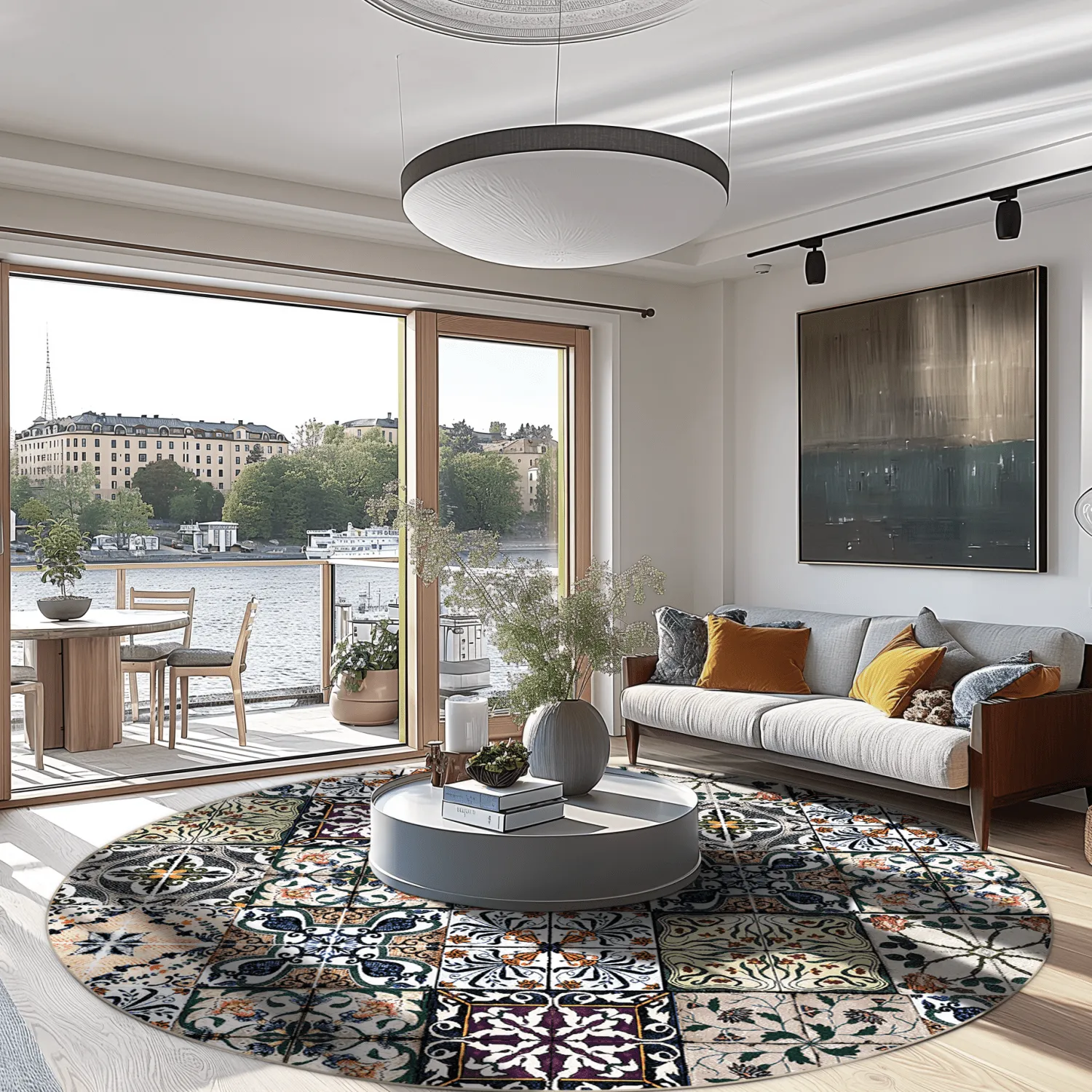 Tapete redondo - Tierra (multicolorido)