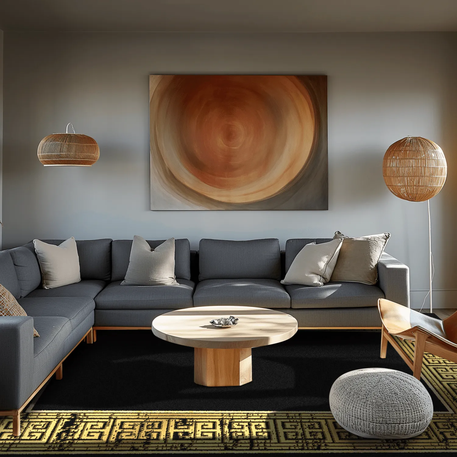 Tapete Wilton - Tilos (preto/dourado)