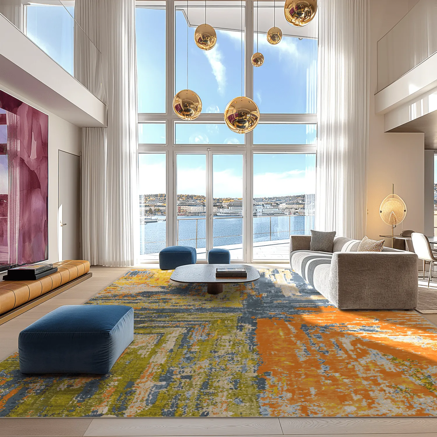 Tapete Wilton - Tizzano (laranja/multicolorido)