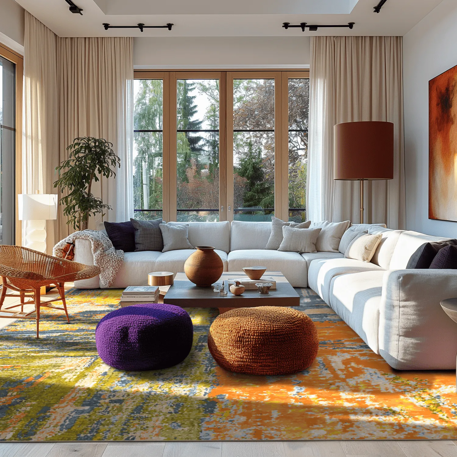 Tapete Wilton - Tizzano (laranja/multicolorido)