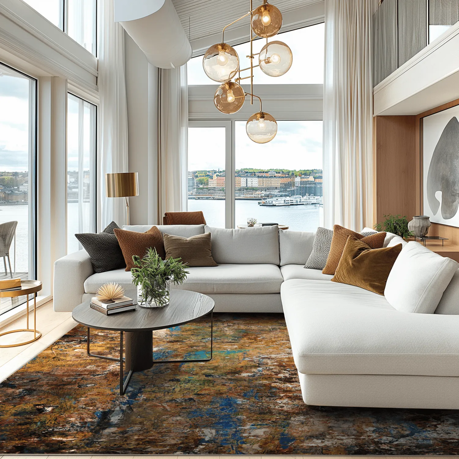 Tapete Wilton - Trepito (marrom/azul/multicolorido)