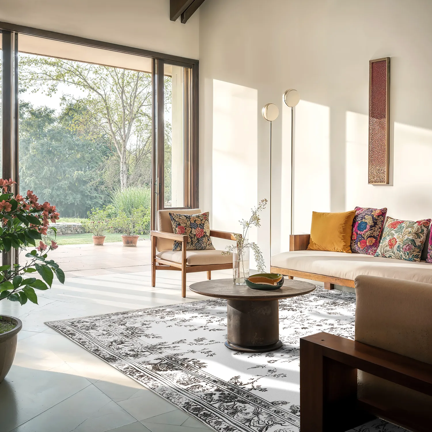 Tapete Wilton - Tulum (preto/branco)