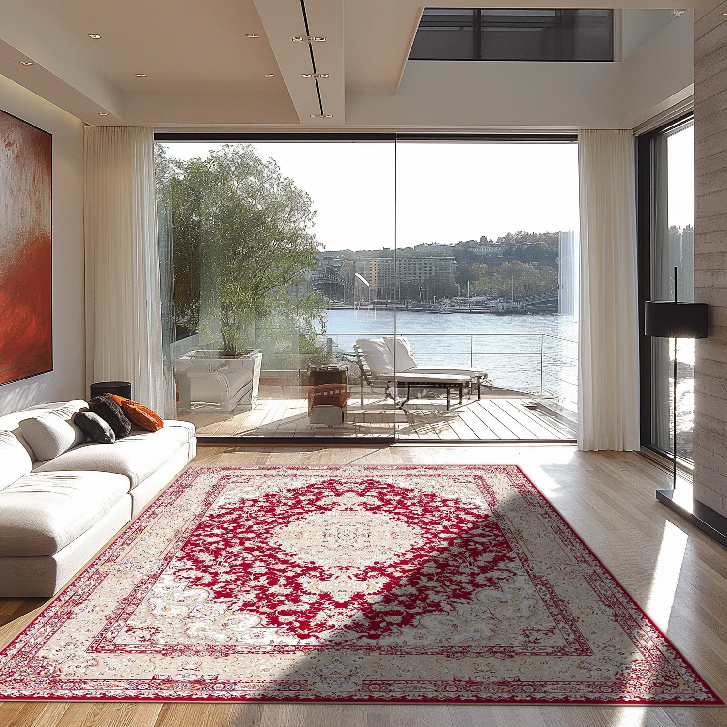 Tapete Wilton - Vakifli (vermelho/multicolorido)