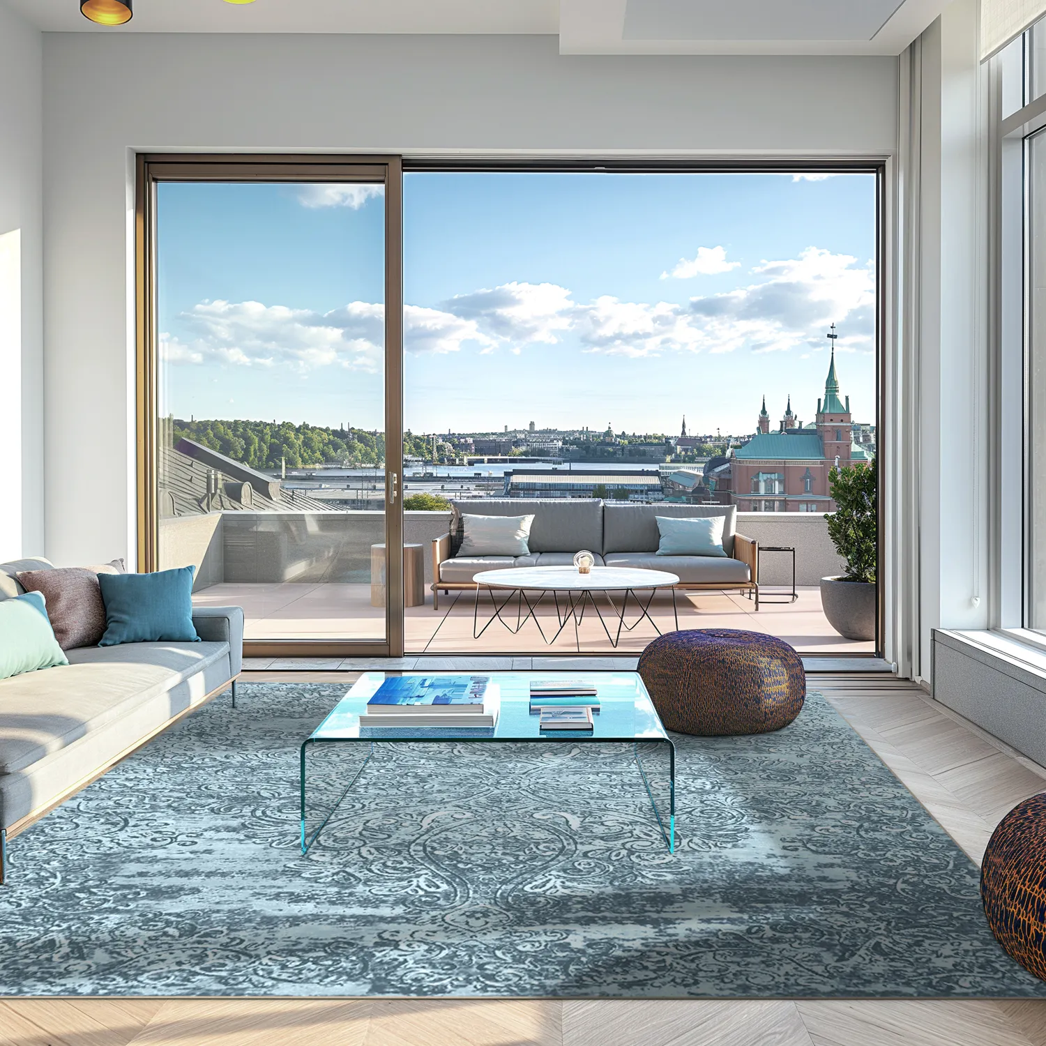 Tapete Wilton - Valenza (azul)