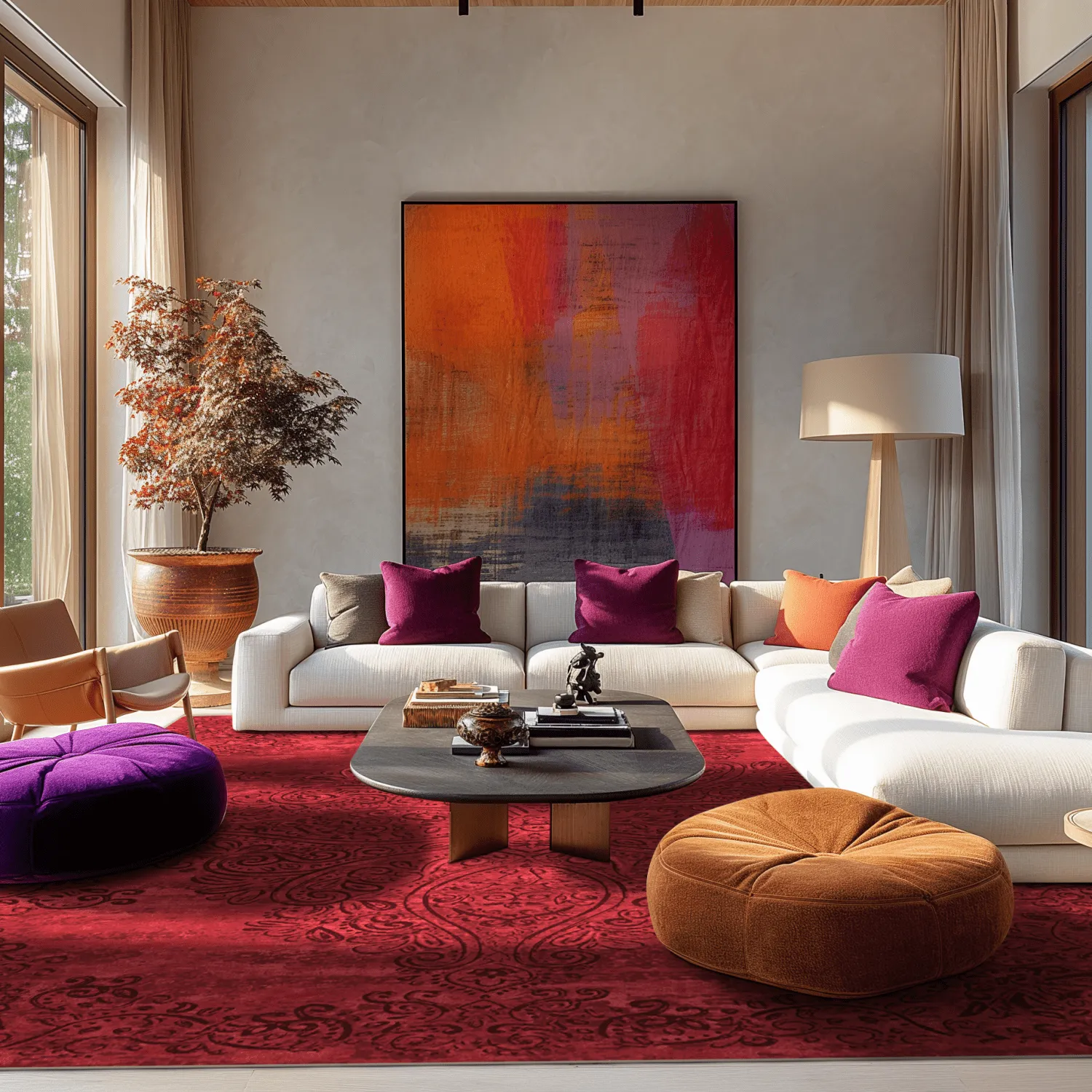 Tapete Wilton - Valenza (vermelho)