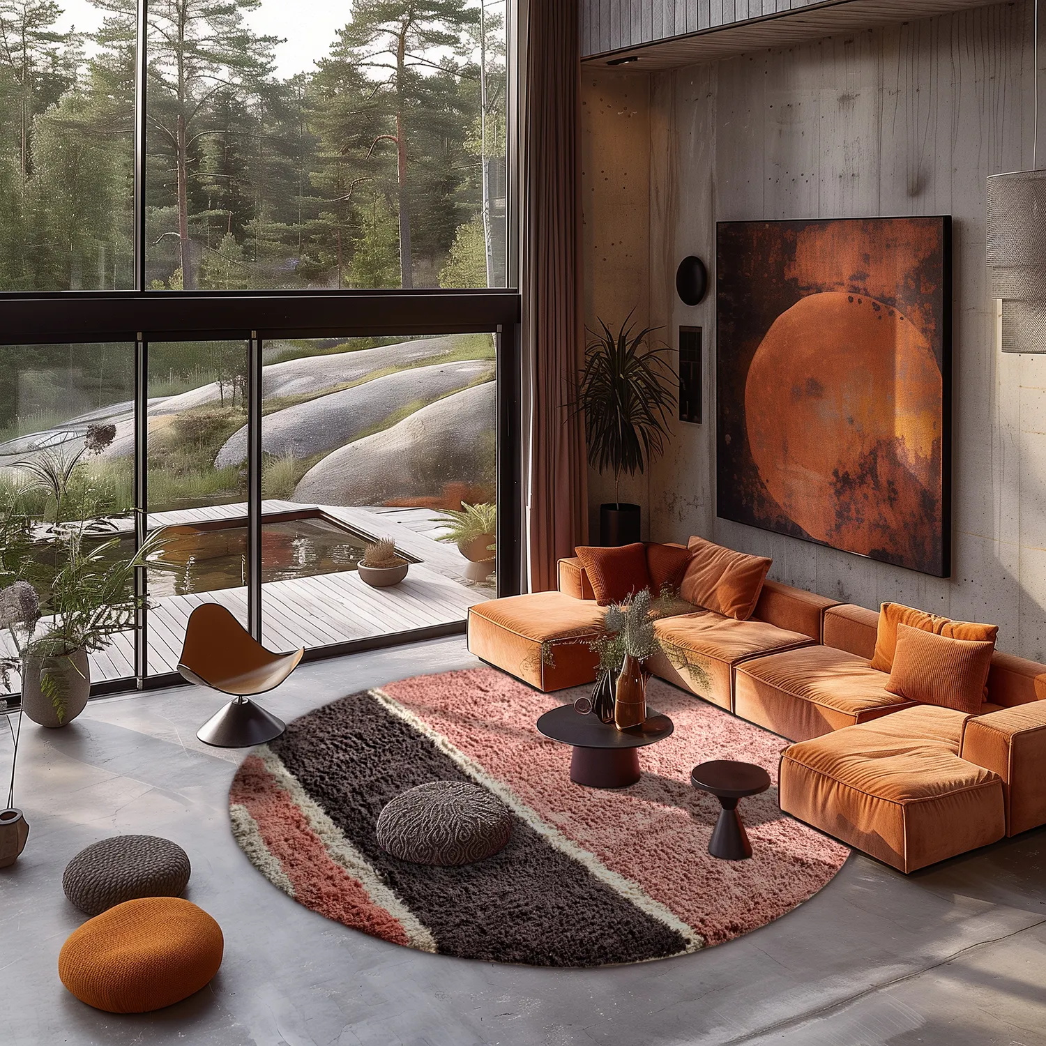 Tapete redondo - Vinci Natural Cotton Shaggy (rosa)