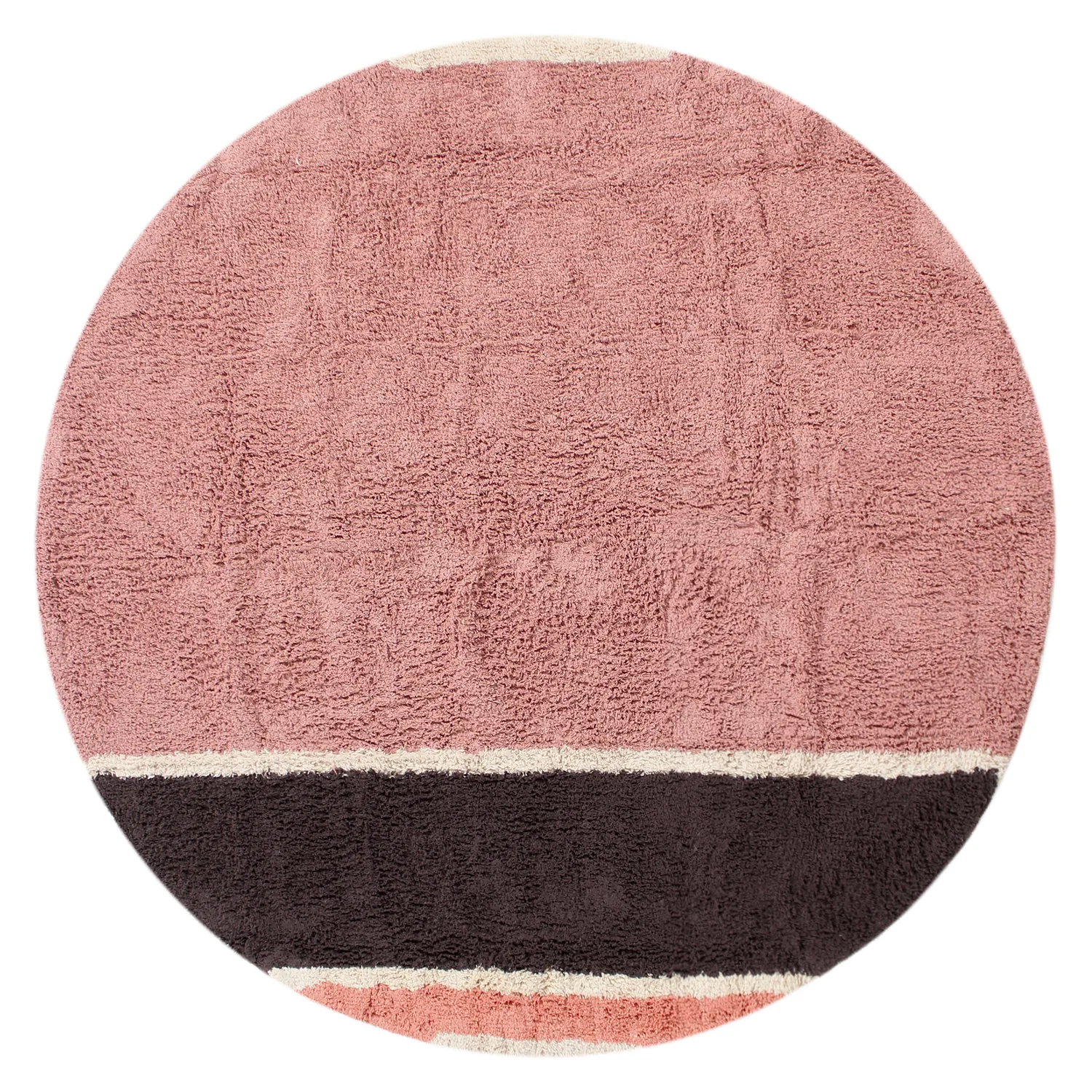 Tapete redondo - Vinci Natural Cotton Shaggy (rosa)