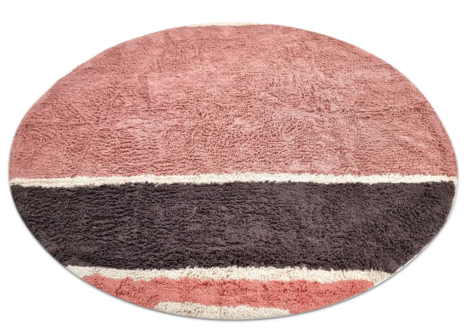 Tapete redondo - Vinci Natural Cotton Shaggy (rosa)