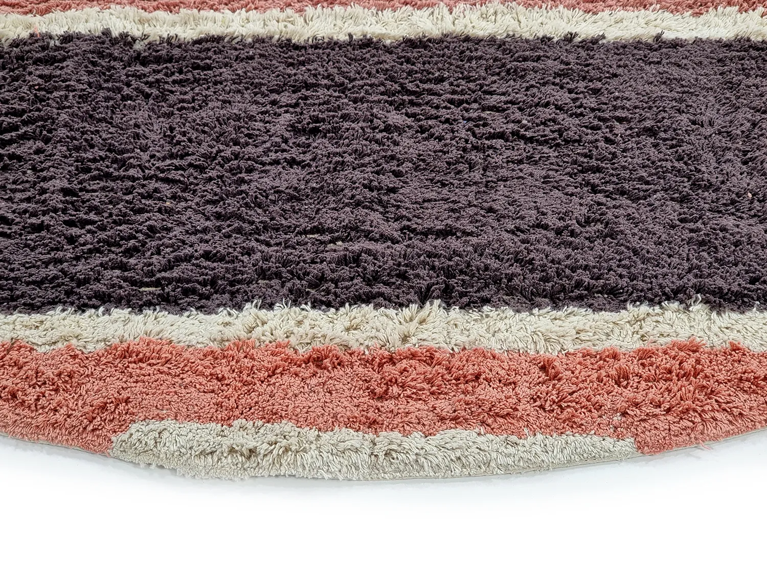 Tapete redondo - Vinci Natural Cotton Shaggy (rosa)