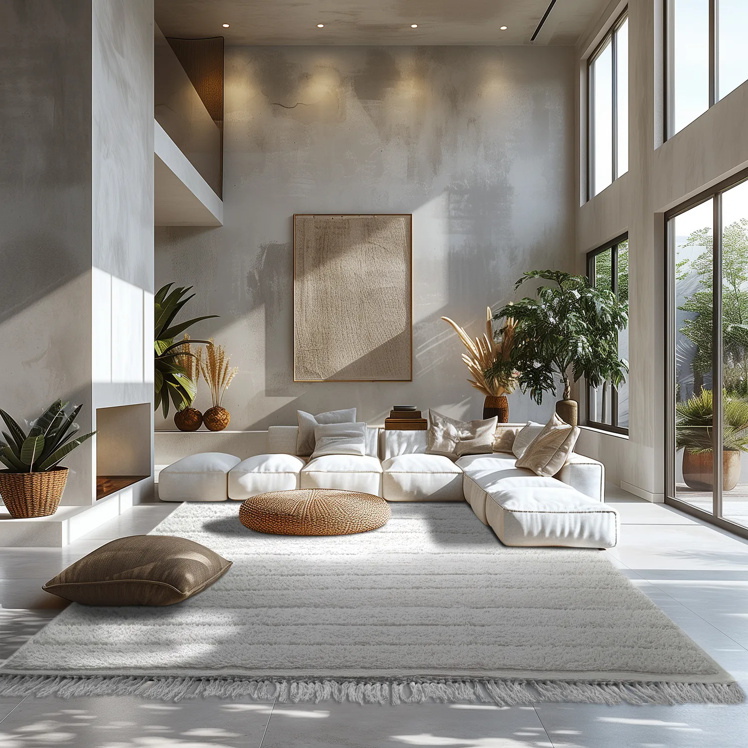 Tapetes felpudos - Willow Natural Cotton Shaggy (offwhite)