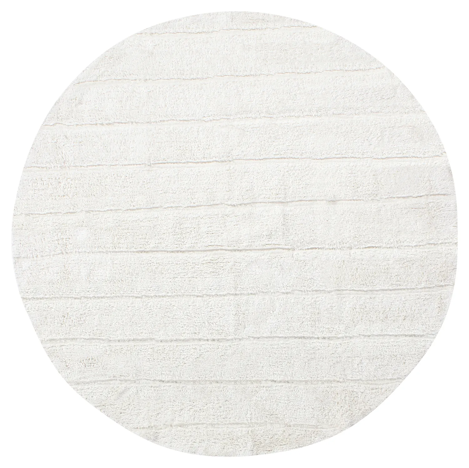 Tapete redondo - Willow Natural Cotton Shaggy (offwhite)