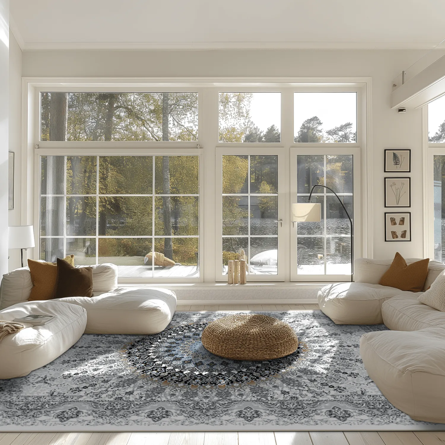 Tapete Wilton - Yelda (branco/multicolorido)