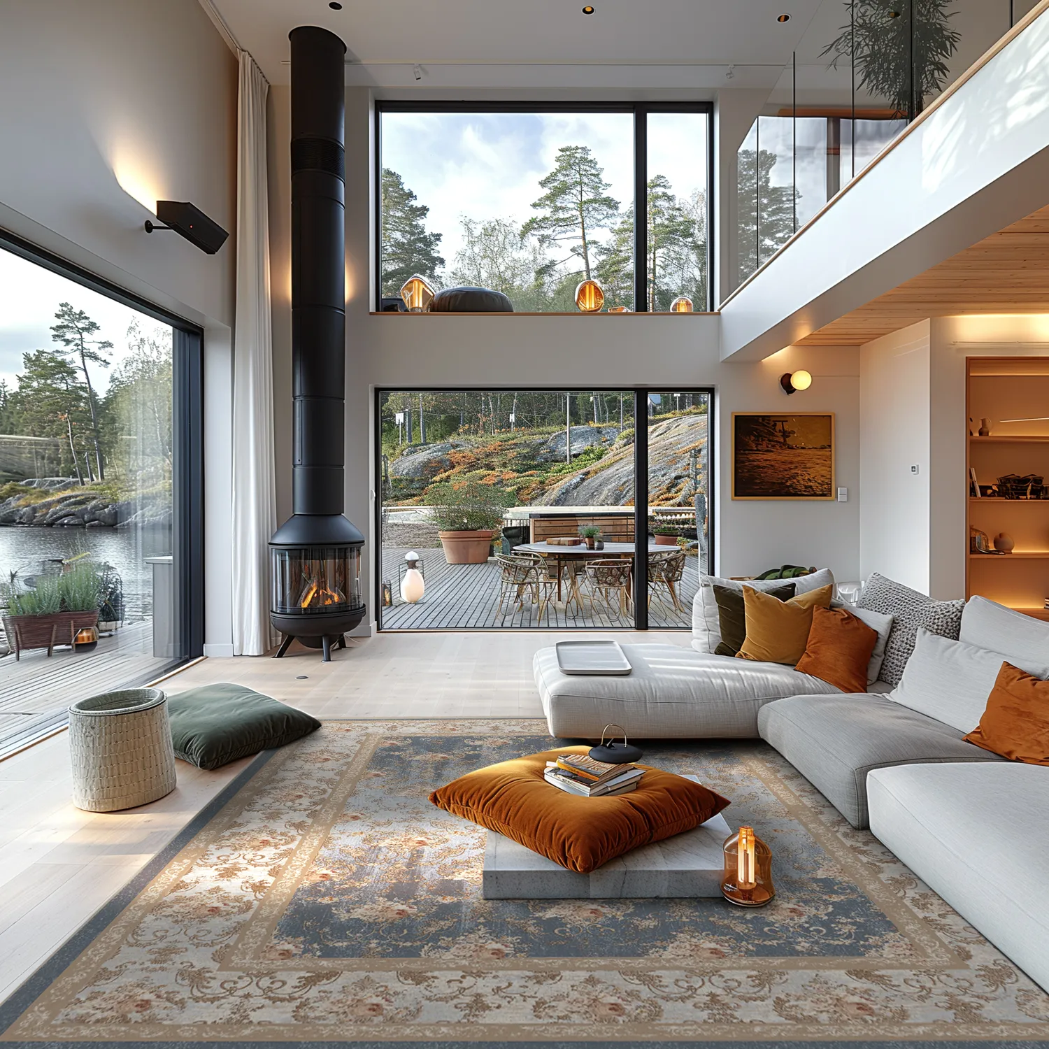 Tapete Wilton - Zafer (cinza/bege)