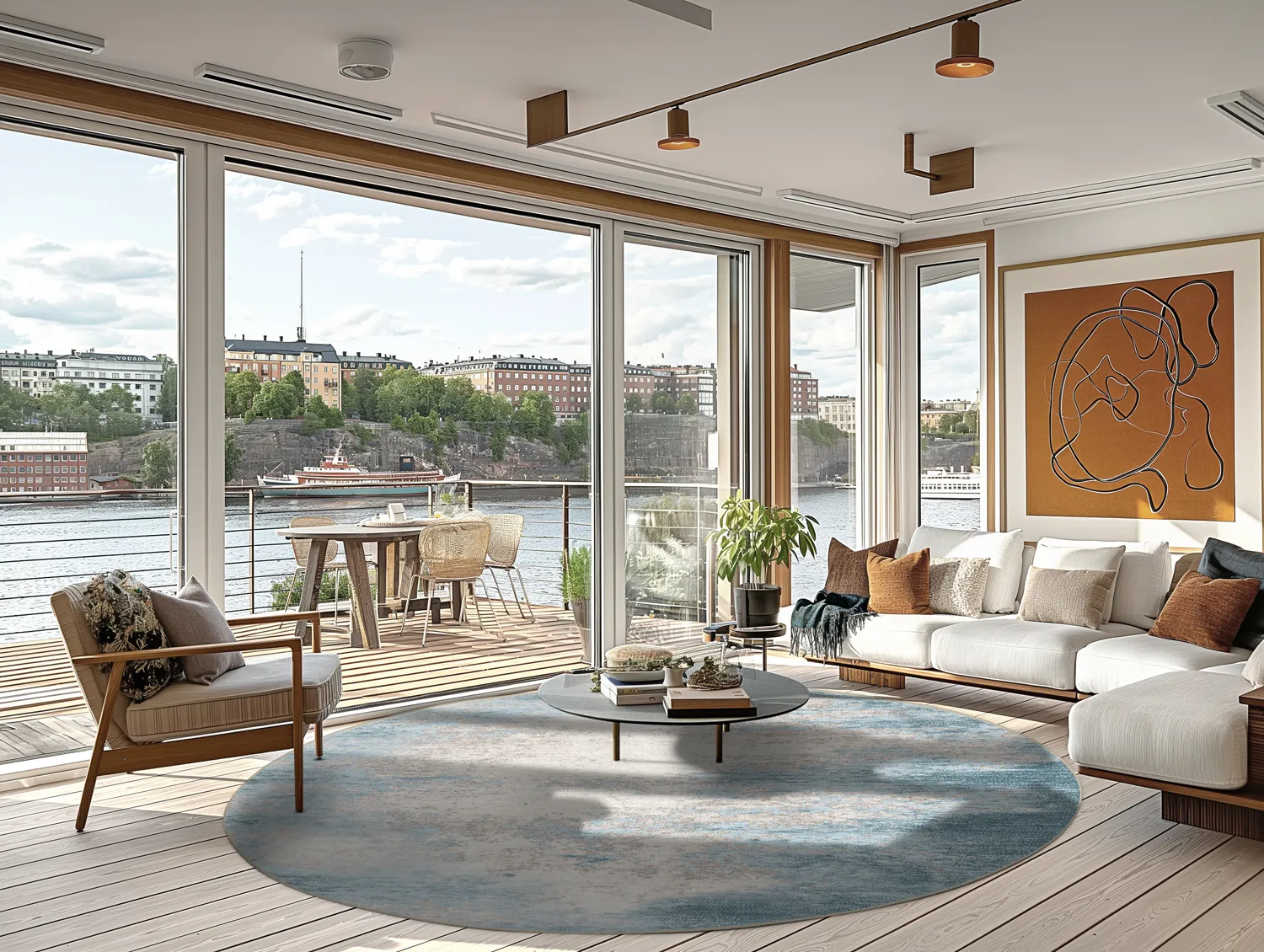 Tapete redondo - Zarzi (azul)