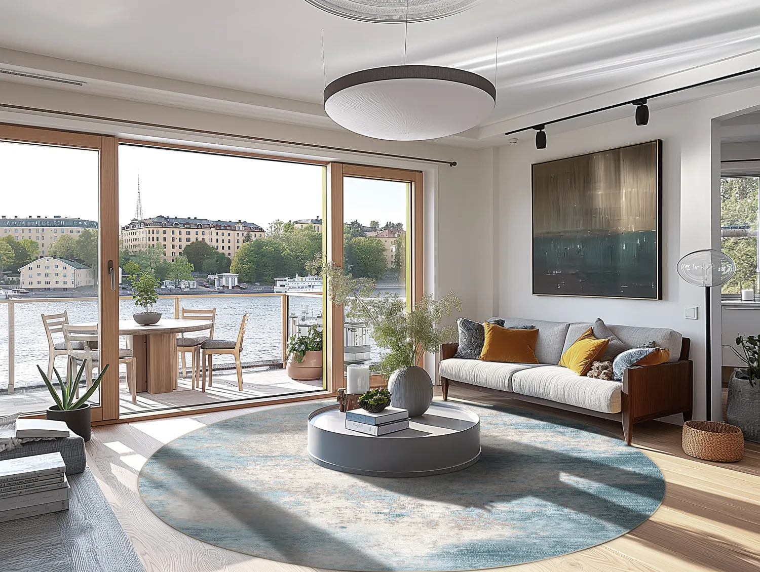 Tapete redondo - Zarzi (azul)