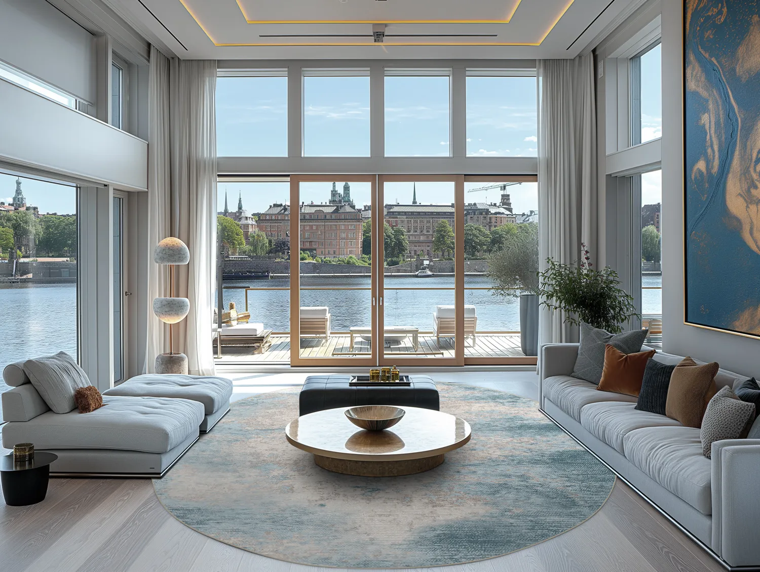 Tapete redondo - Zarzi (azul)