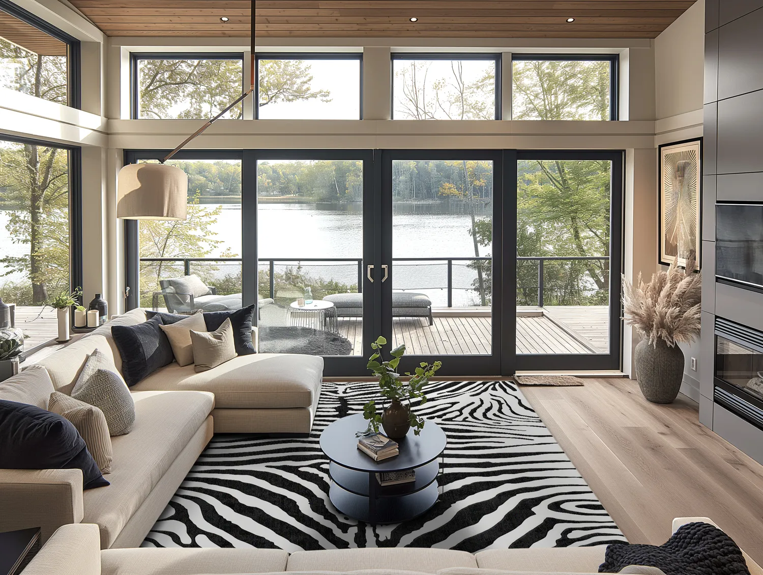 Tapete Wilton - Zebra (preto/branco)