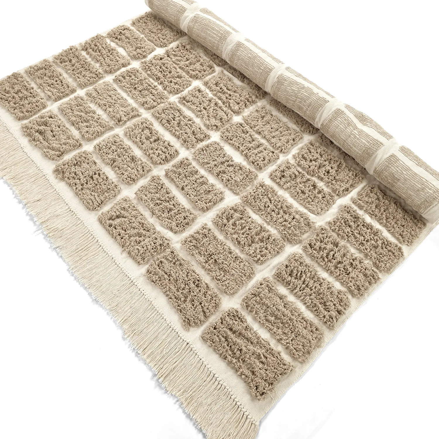 Tapetes felpudos - Zola Natural Cotton Shaggy (bege)
