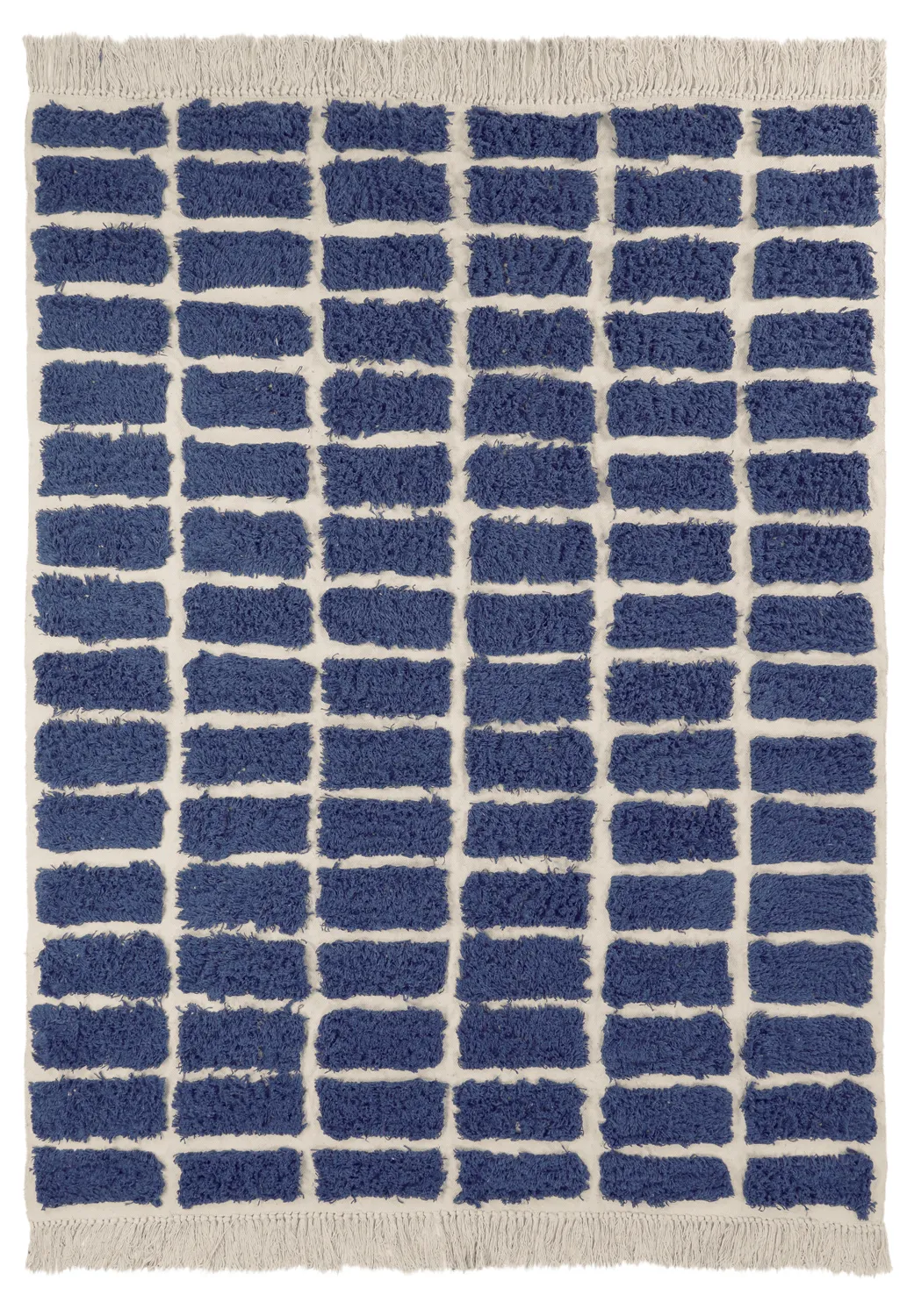 Tapetes felpudos - Zola Natural Cotton Shaggy (azul)