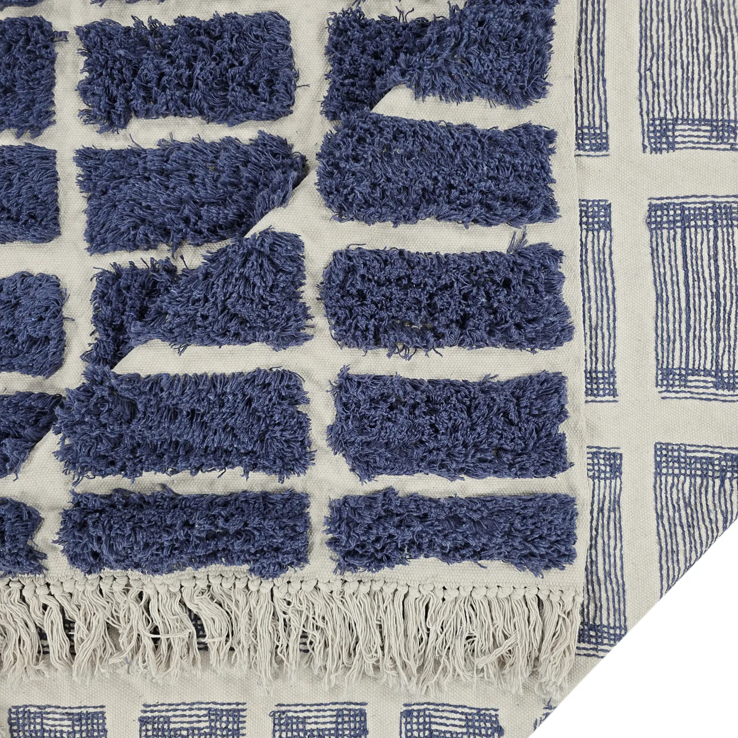 Tapetes felpudos - Zola Natural Cotton Shaggy (azul)