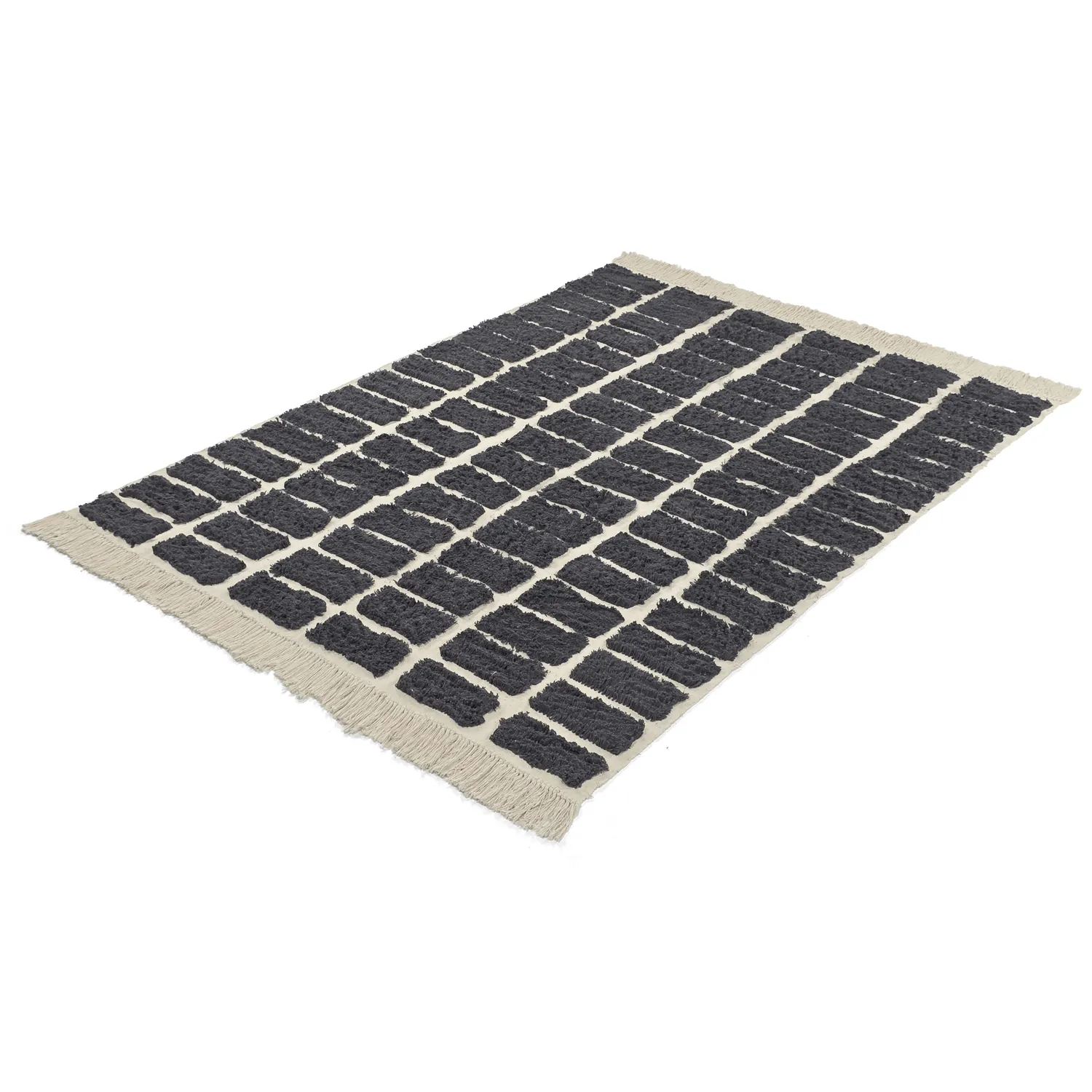 Tapetes felpudos - Zola Natural Cotton Shaggy (cinza escuro)