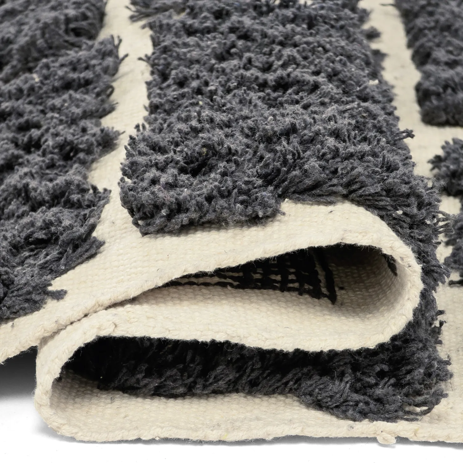 Tapetes felpudos - Zola Natural Cotton Shaggy (cinza escuro)