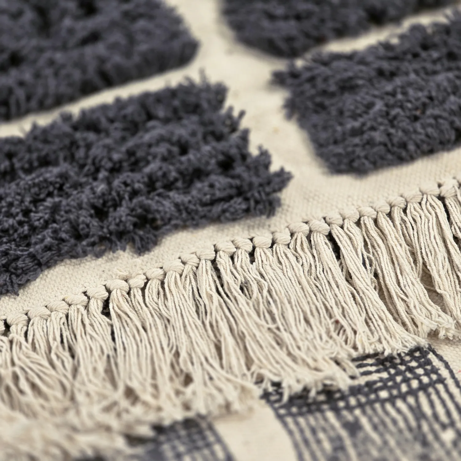 Tapetes felpudos - Zola Natural Cotton Shaggy (cinza escuro)