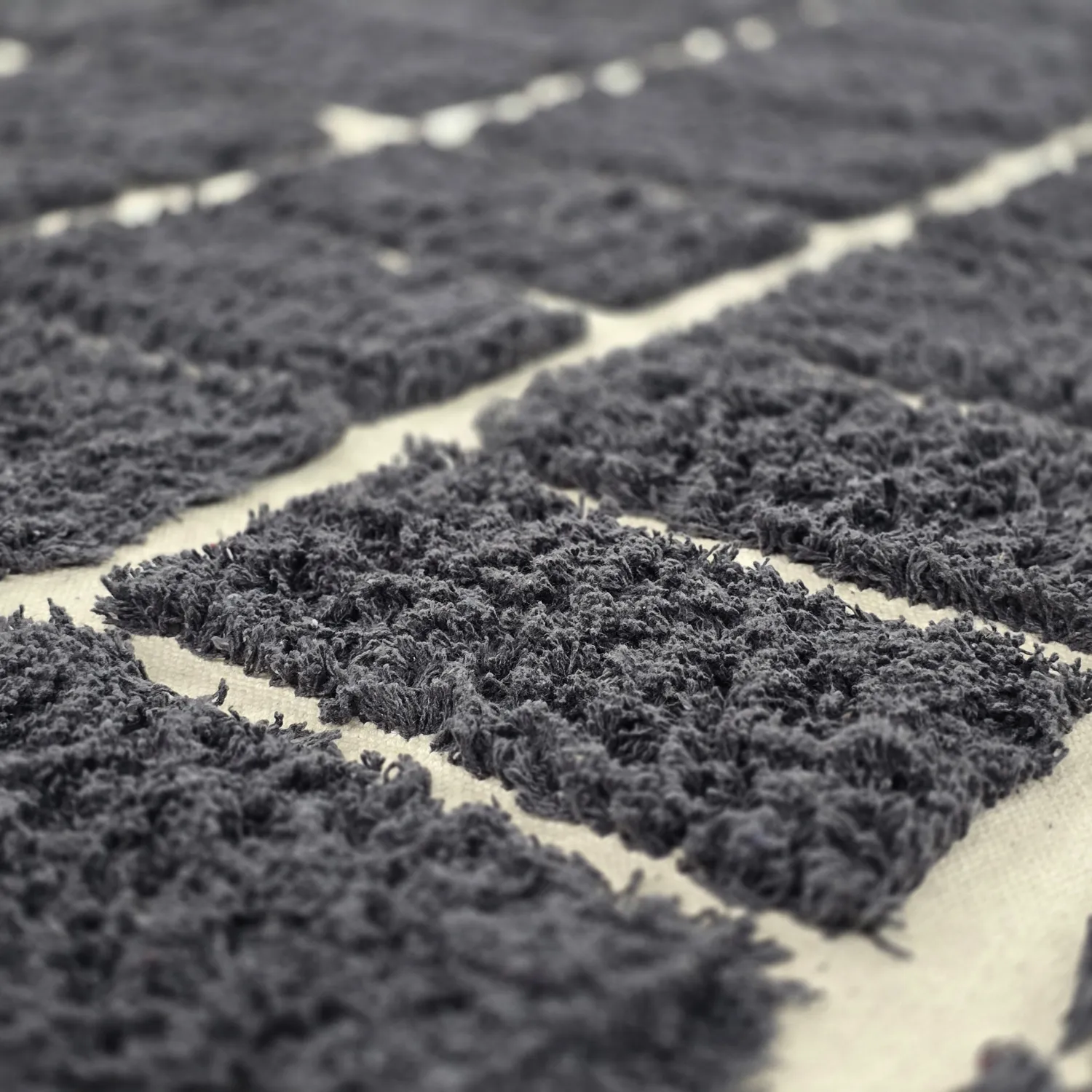 Tapete redondo - Zola Natural Cotton Shaggy (cinza escuro)
