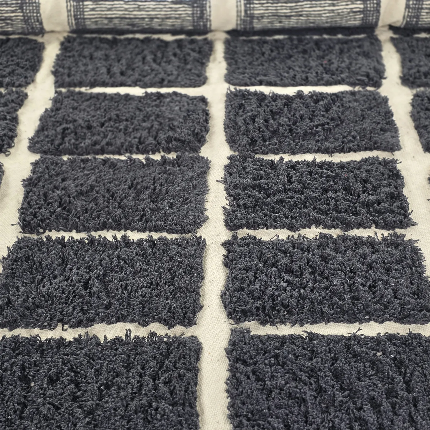 Tapete redondo - Zola Natural Cotton Shaggy (cinza escuro)