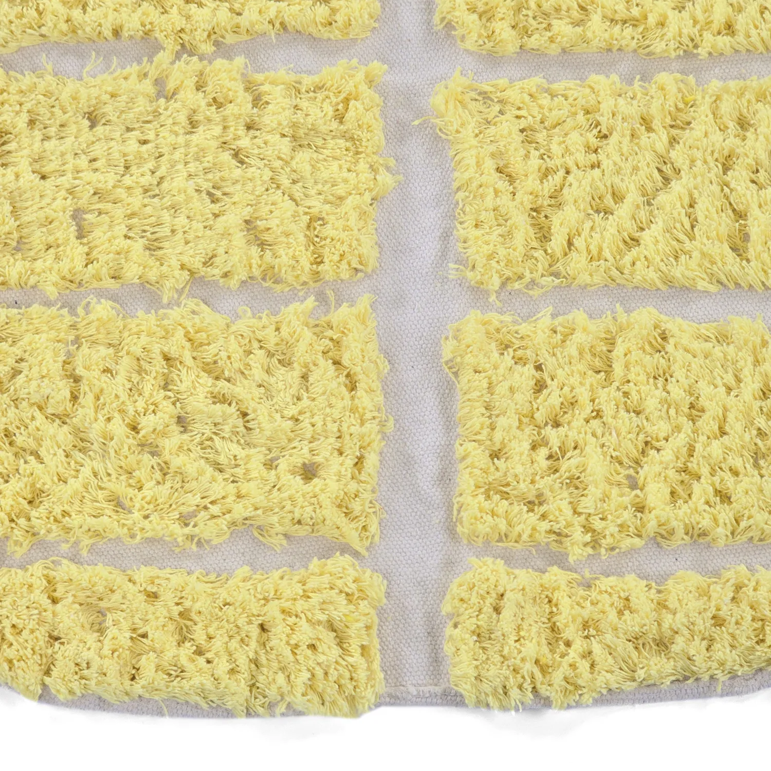 Tapete redondo - Zola Natural Cotton Shaggy (amarelo)