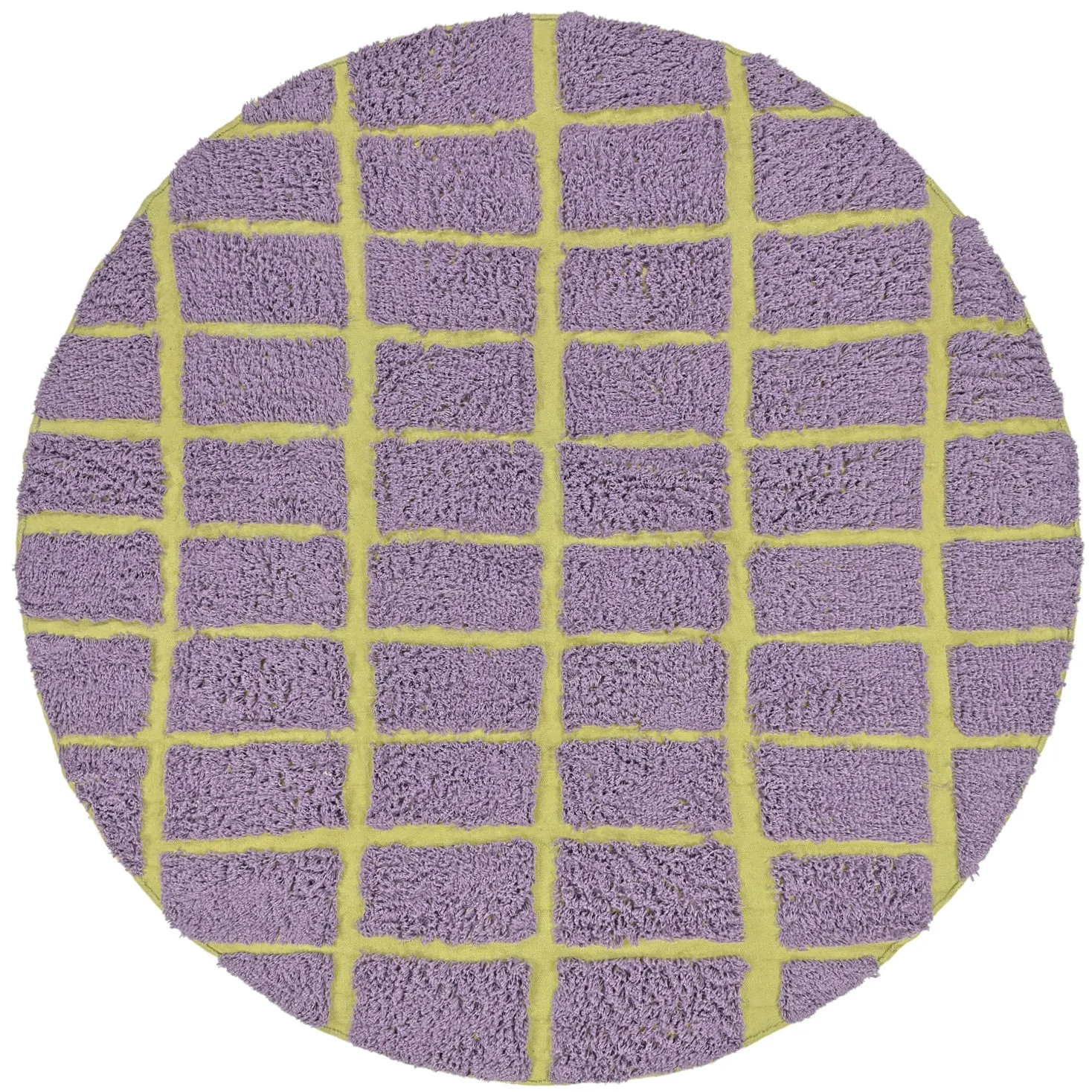 Tapete redondo - Zola Natural Cotton Shaggy (roxo)