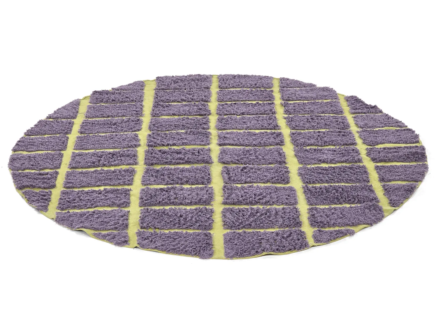 Tapete redondo - Zola Natural Cotton Shaggy (roxo)