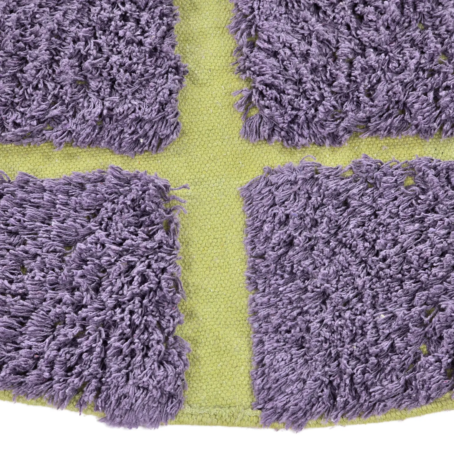 Tapete redondo - Zola Natural Cotton Shaggy (roxo)