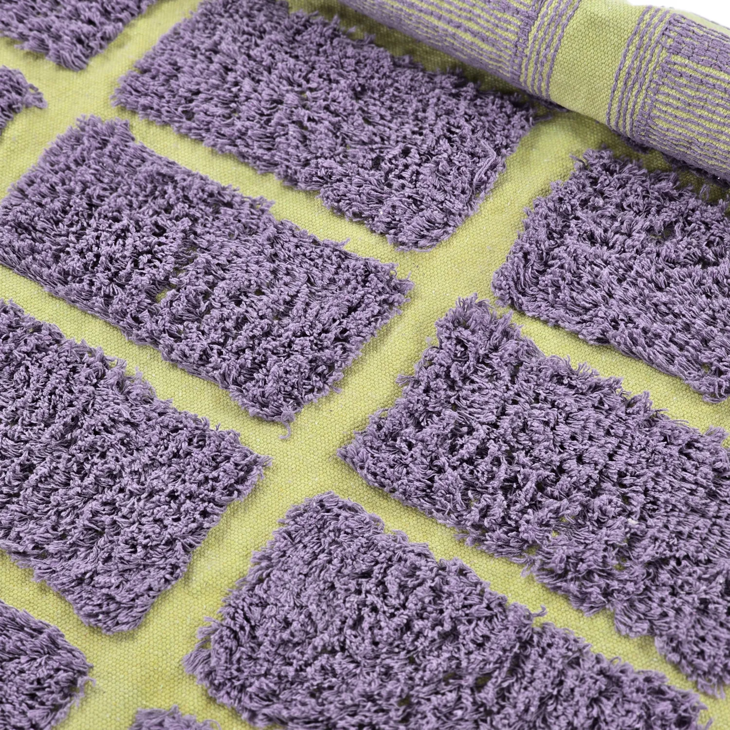 Tapete redondo - Zola Natural Cotton Shaggy (roxo)