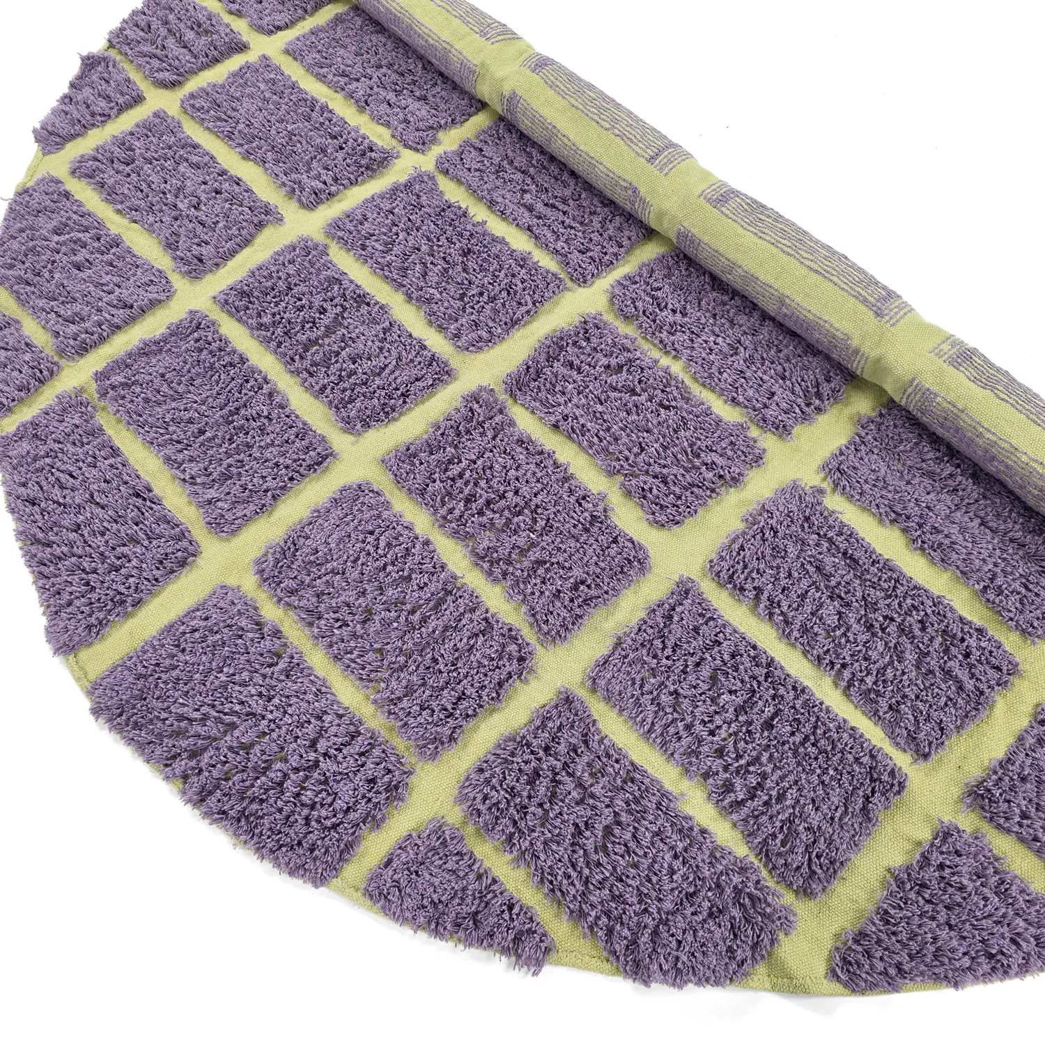 Tapete redondo - Zola Natural Cotton Shaggy (roxo)