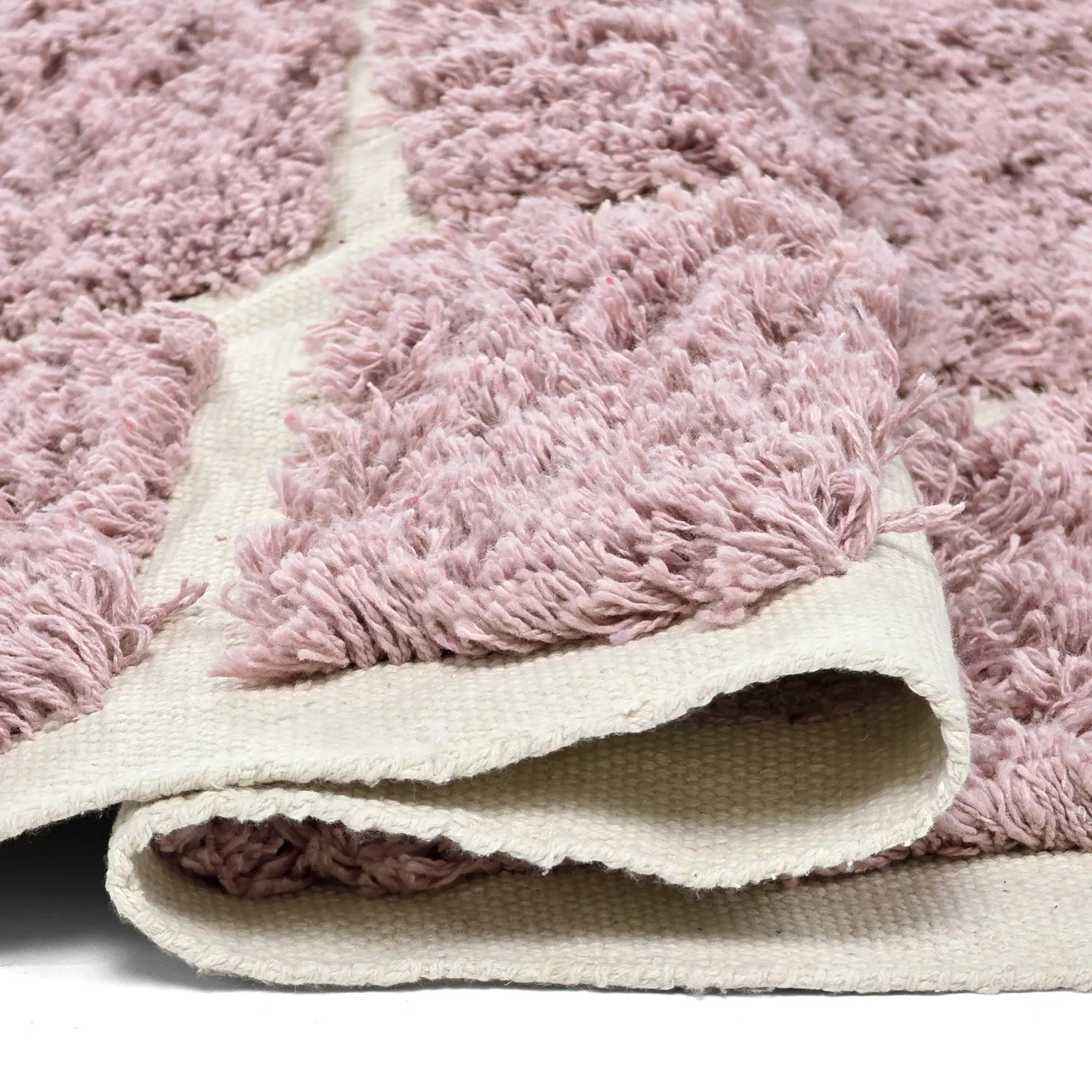 Tapetes felpudos - Zola Natural Cotton Shaggy (rosa)