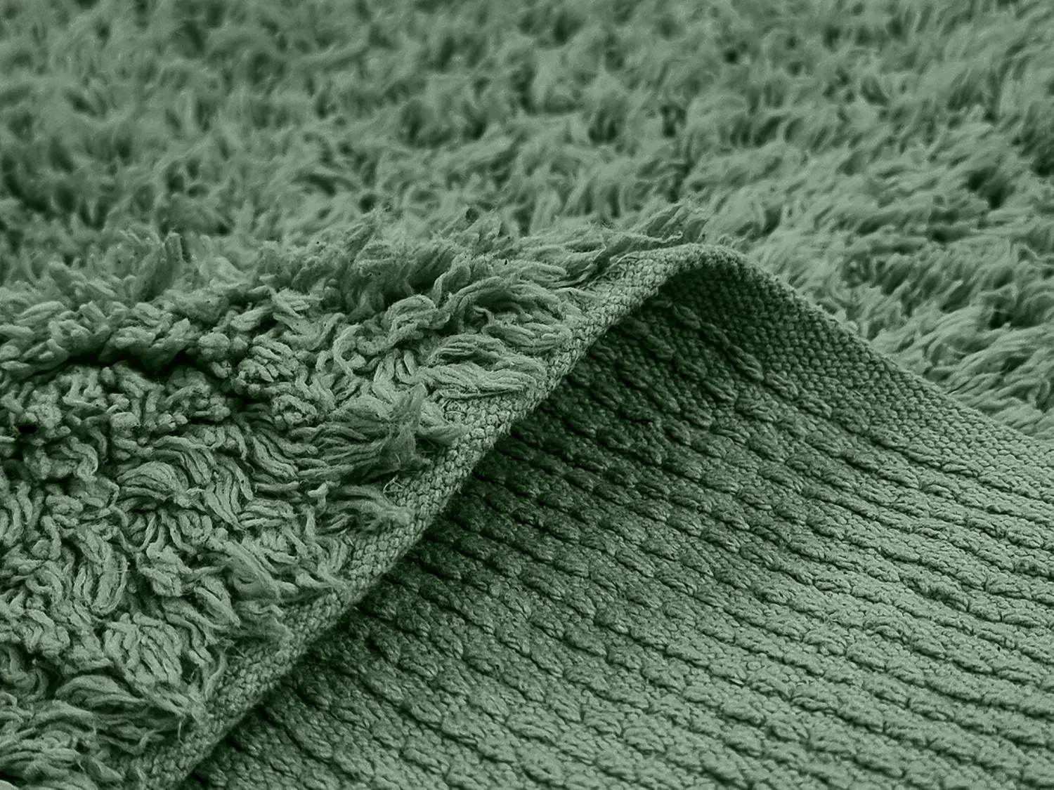 Tapetes felpudos - Alba Natural Cotton Shaggy (verde)